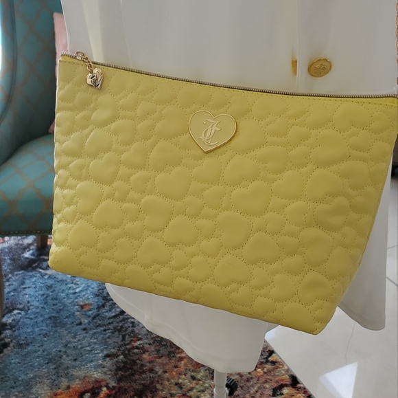 Juicy Couture Yellow Quilted Crossbody Bag with Chain Strap - Picture 2 of 3